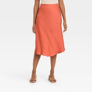 High-Rise Midi Slip Skirt - A New Day